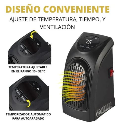 Calefactor de Pared 400W – Calor Rápido y Seguro en Cualquier Espacio