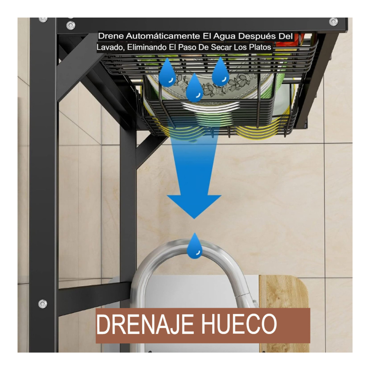 Escurridor Organizador Premium para Lavaplatos| Cocina Ordenada y Funcional