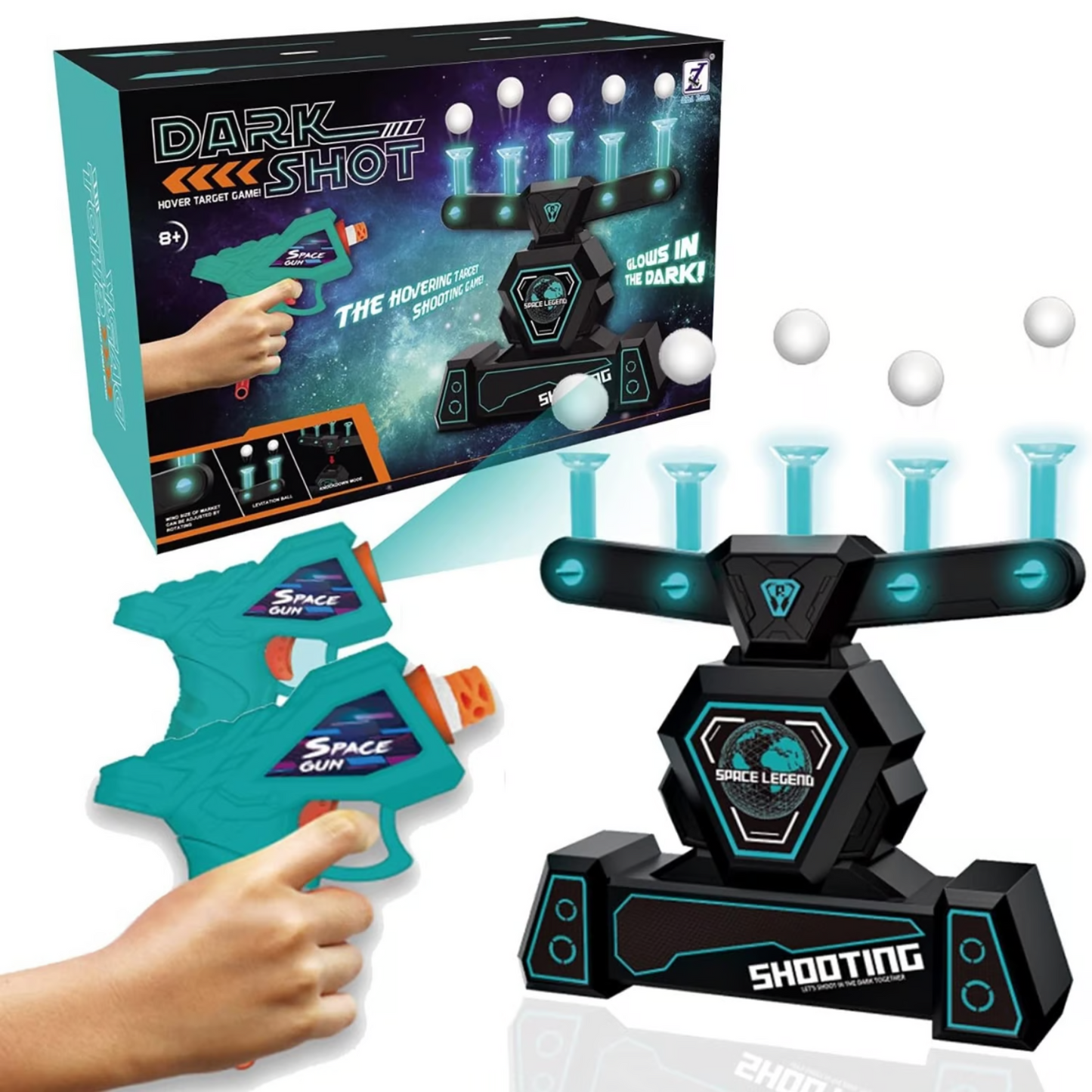 DarkShot – Juego de Tiro con Pelotas Flotantes LED