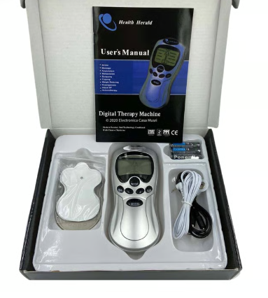 Electroestimulador Muscular TENS Digital con 4 Electrodos