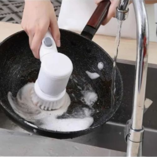 PowerScrub – Cepillo Eléctrico 5 en 1 para Cocina y Baño
