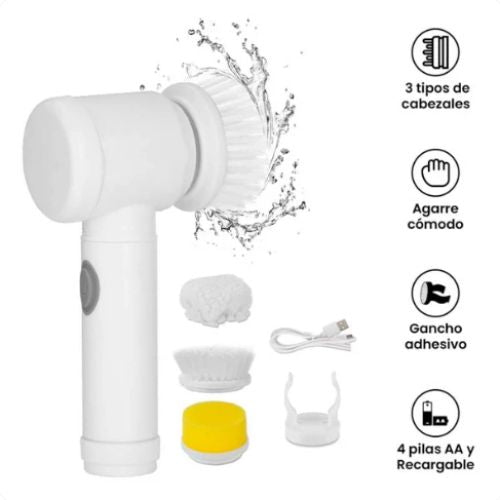 PowerScrub – Cepillo Eléctrico 5 en 1 para Cocina y Baño