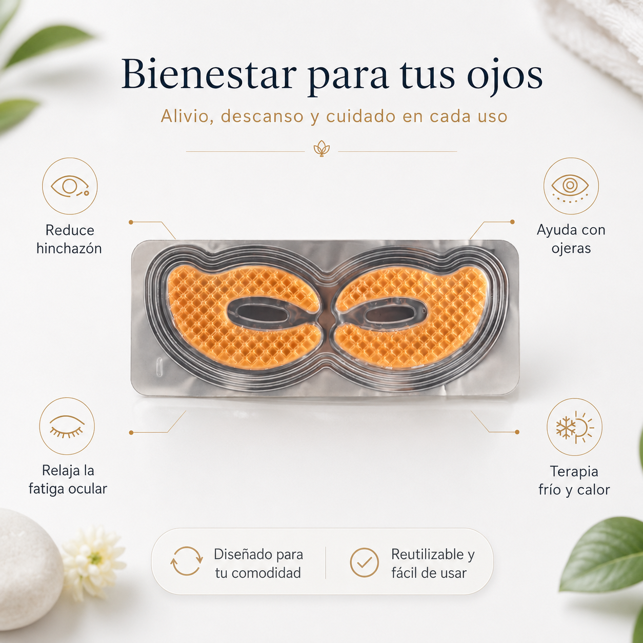 Antifaz Terapéutico Luckylily – Alivio de Ojos, Ojeras y Estrés