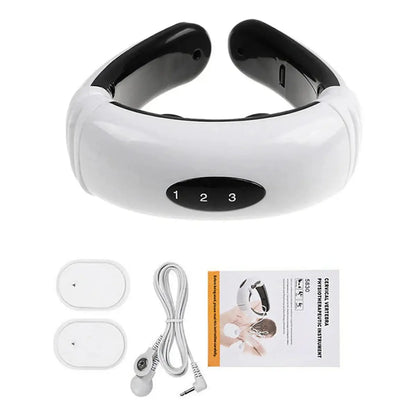 Masajeador Cervical Electroestimulador 2 en 1 con Parches