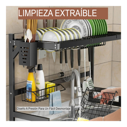 Escurridor Organizador Premium para Lavaplatos| Cocina Ordenada y Funcional