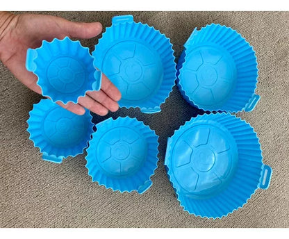 Pack 6 Moldes de Silicona Antiadherentes para Air Fryer