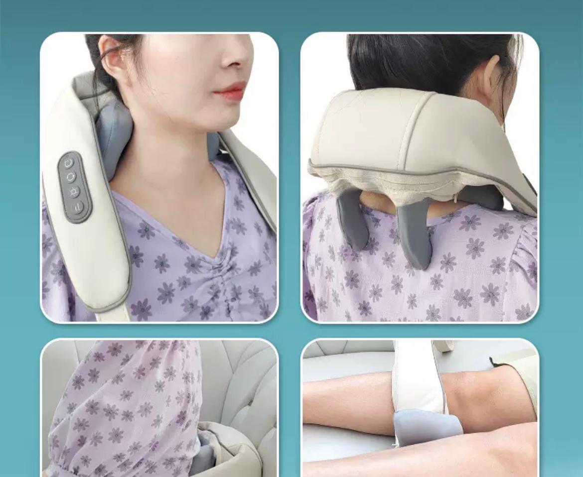 Masajeador Inalámbrico para Cuello y Hombros SF-L9 – 6 Cabezales.