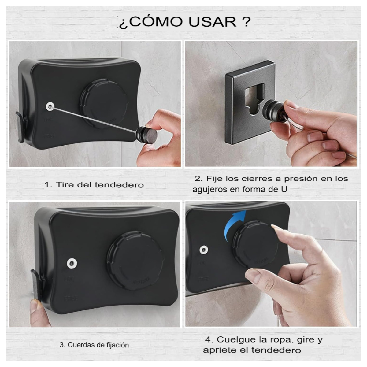 Perchero Plegable de Pared Multiuso