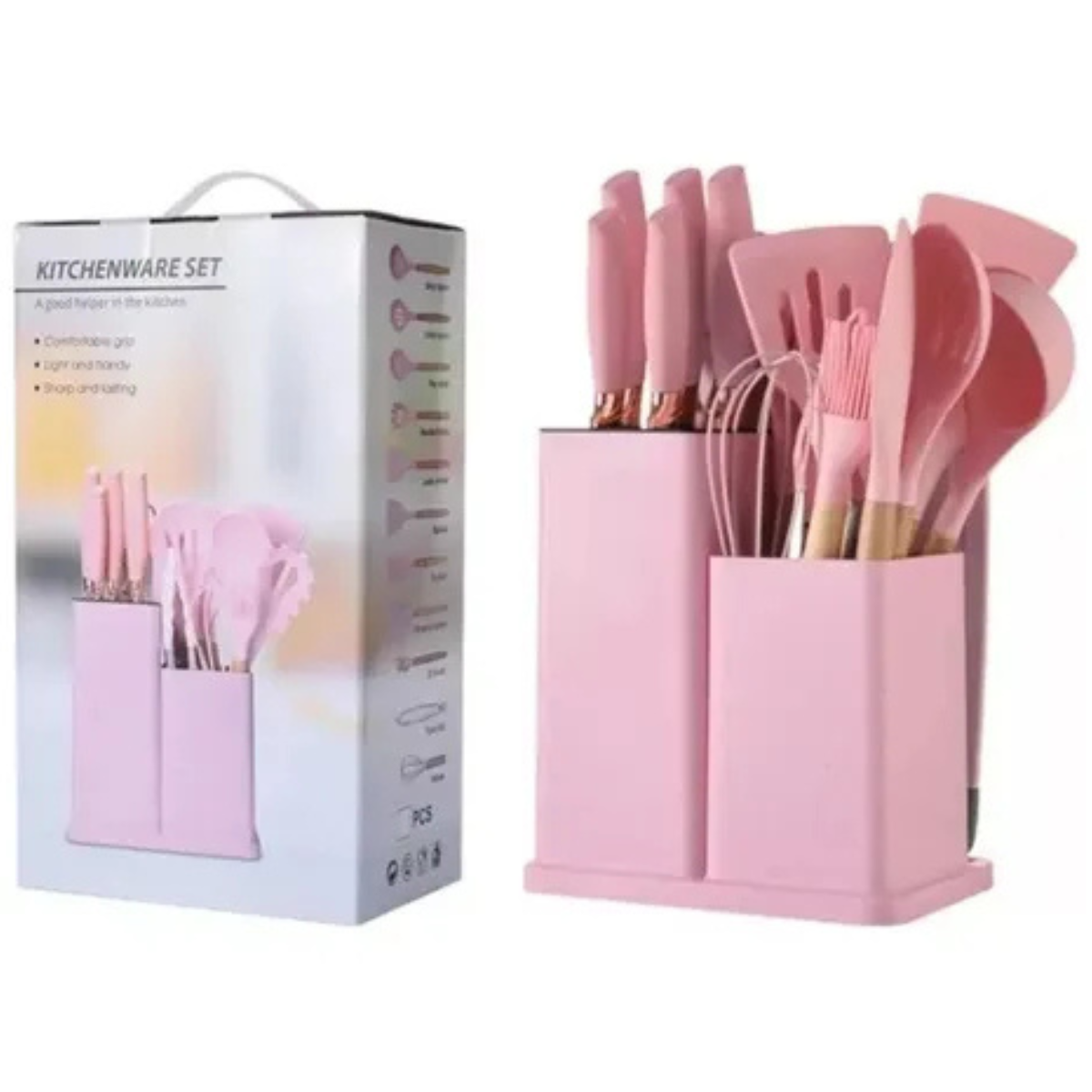 Set Chef Premium 19 Piezas | Silicona Antiadherente + Organizador