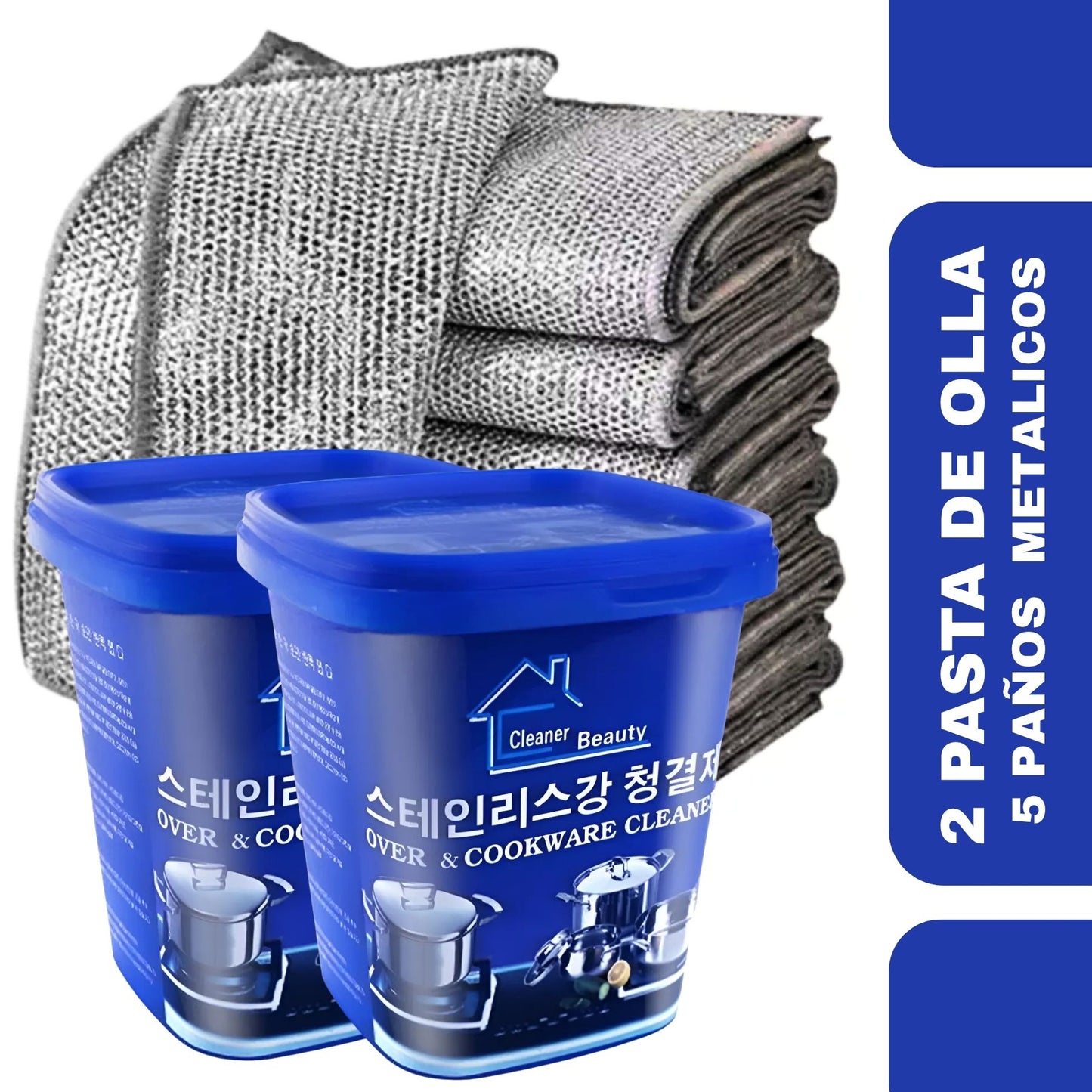 Kit Limpieza Extrema 7 Piezas | Ollas y Superficies Como Nuevas
