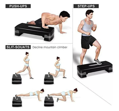 Step Aeróbico Ajustable Plataforma Fitness para Entrenar en Casa
