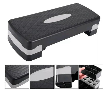 Step Aeróbico Ajustable Plataforma Fitness para Entrenar en Casa