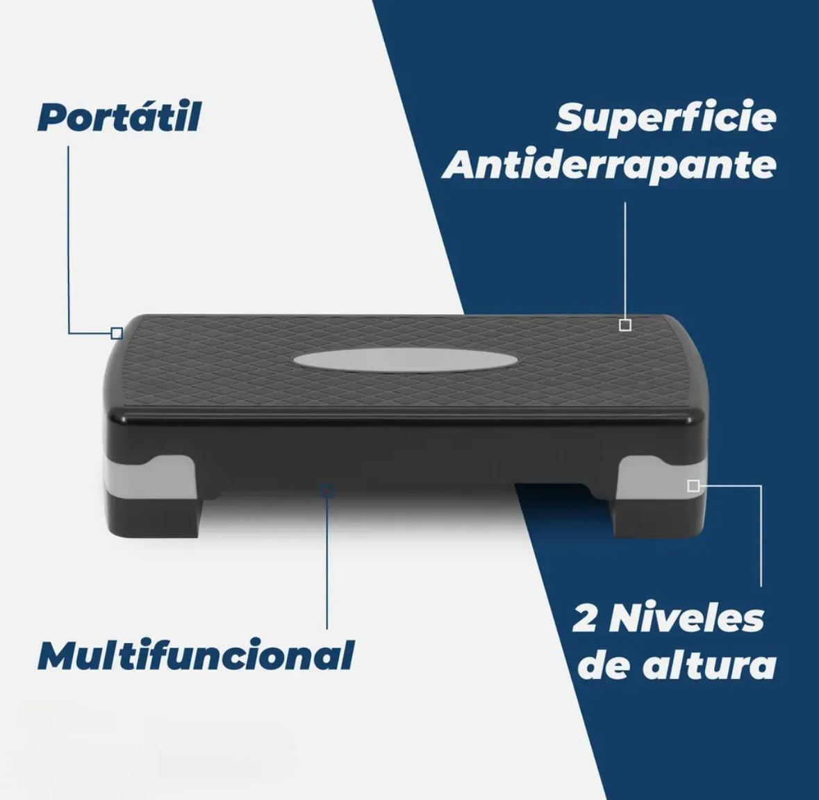 Step Aeróbico Ajustable Plataforma Fitness para Entrenar en Casa
