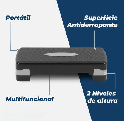 Step Aeróbico Ajustable Plataforma Fitness para Entrenar en Casa