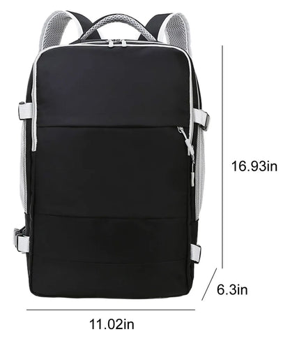 Mochila de Viaje 35L Puerto USB Viaje Seguro Equipaje Mano