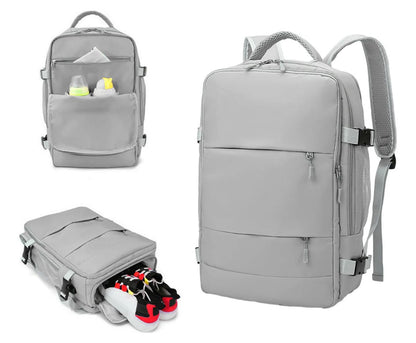 Mochila de Viaje 35L Puerto USB Viaje Seguro Equipaje Mano