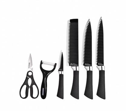 Set Chef Premium Cuchillos Tijeras y Pelador Acero Inoxidable