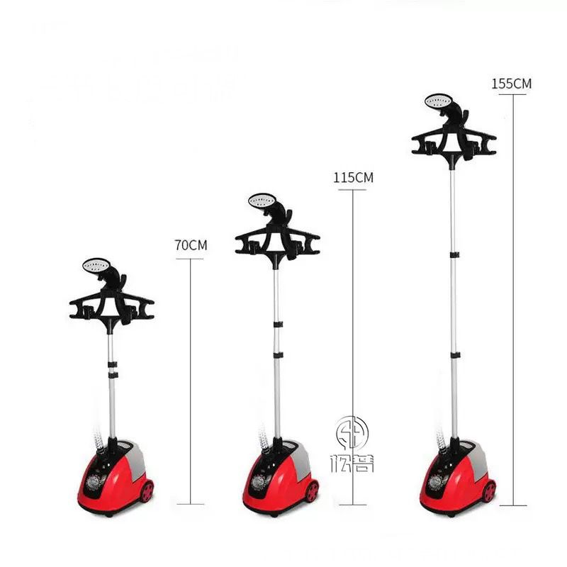 Plancha Vertical a Vapor con Ruedas – Roja