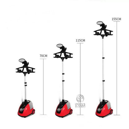 Plancha Vertical a Vapor con Ruedas – Roja
