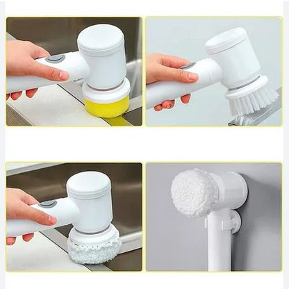 PowerScrub – Cepillo Eléctrico 5 en 1 para Cocina y Baño
