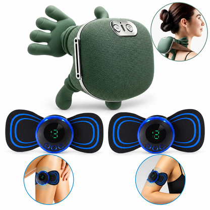 Pack Triple Acción 3 en 1 | Masajeador 3D con Calor + 2 EMS
