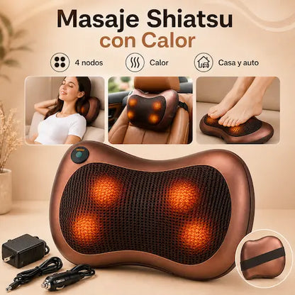 Almohada Masajeadora Shiatsu con Calor