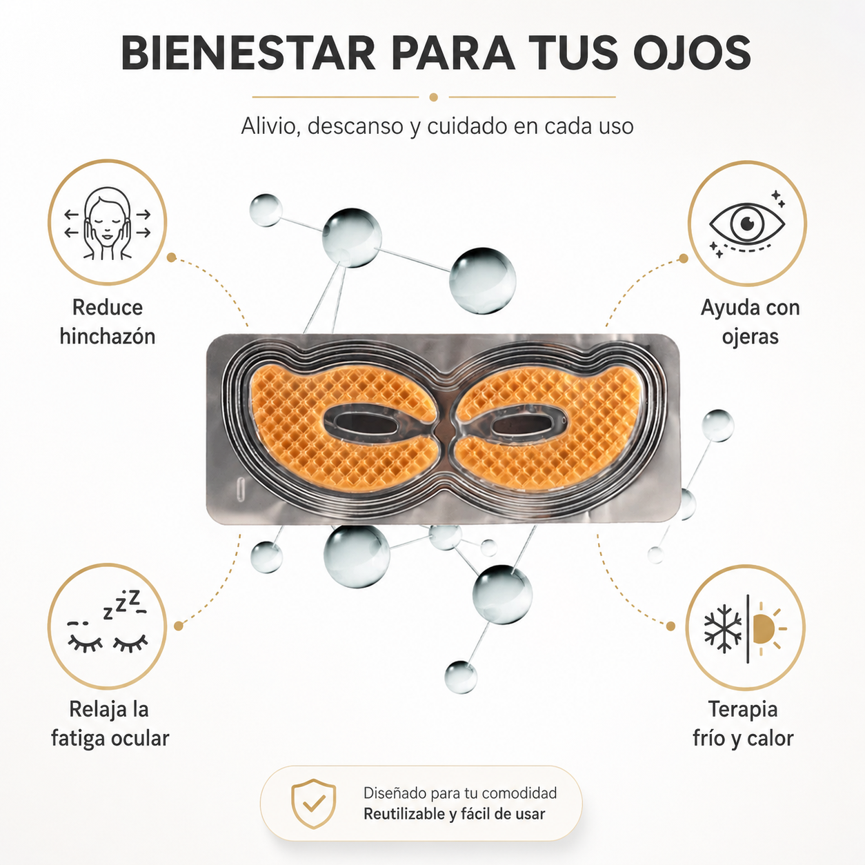 Antifaz Terapéutico Luckylily – Alivio de Ojos, Ojeras y Estrés