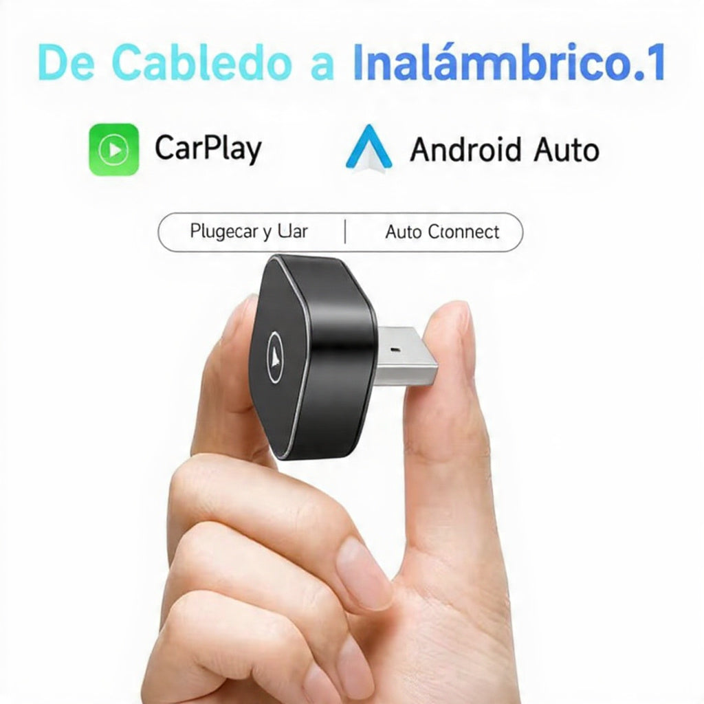 CarPlay Adaptador  Inalambrico Premium Conexion Rapida Sin Cables
