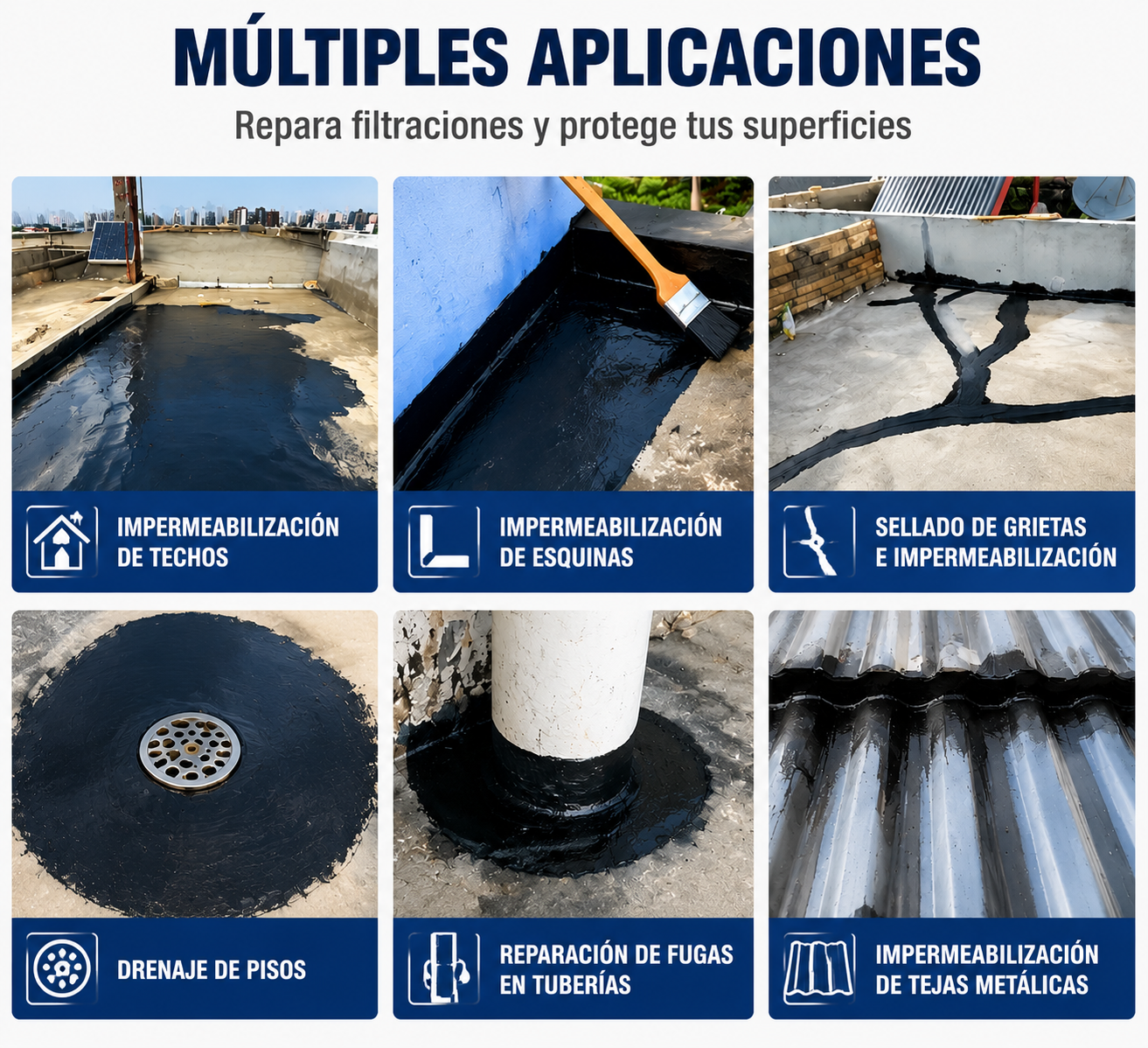 Sellador Impermeable Antigoteras WOWI 1kg Alta Resistencia