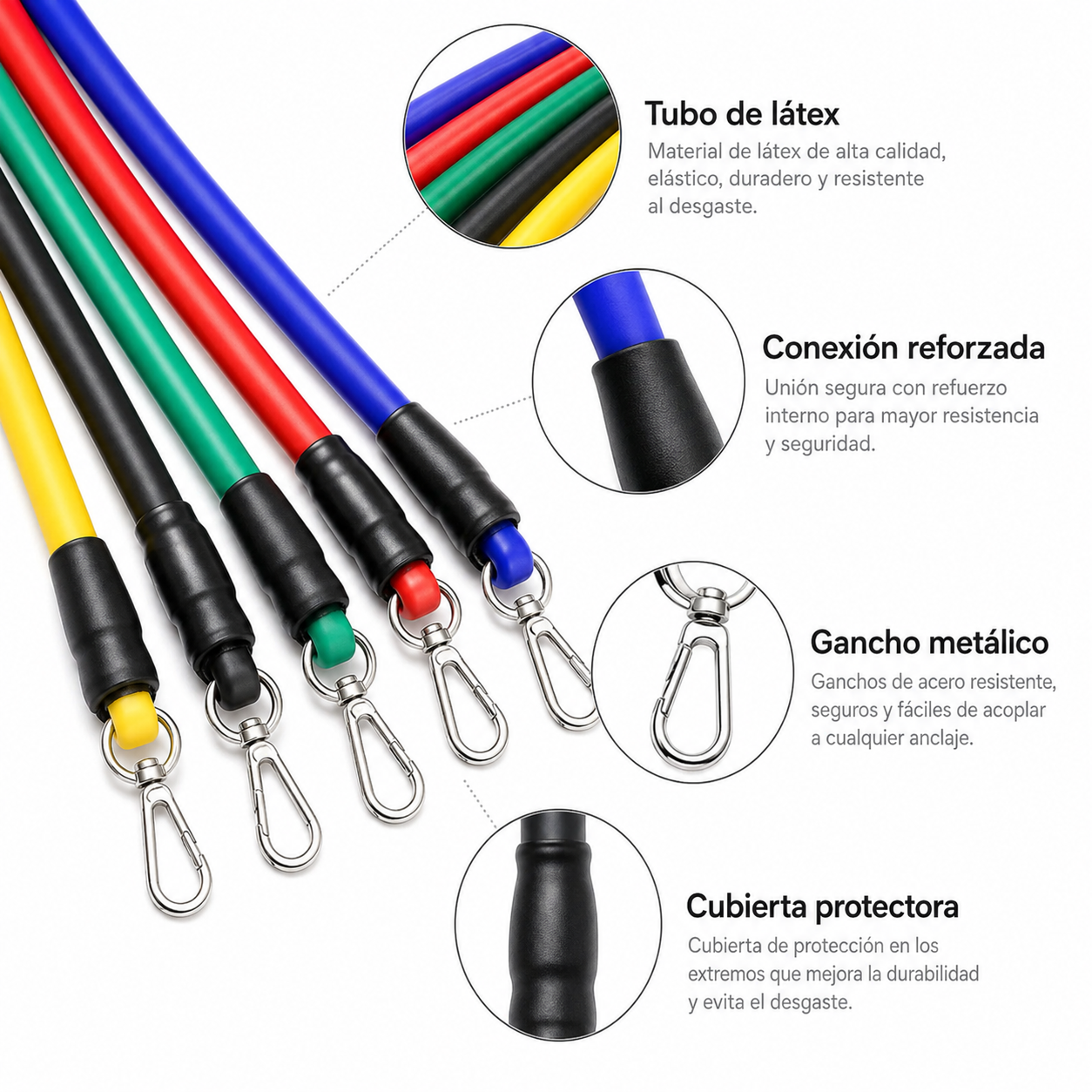 Kit de Bandas de Resistencia 11 Piezas