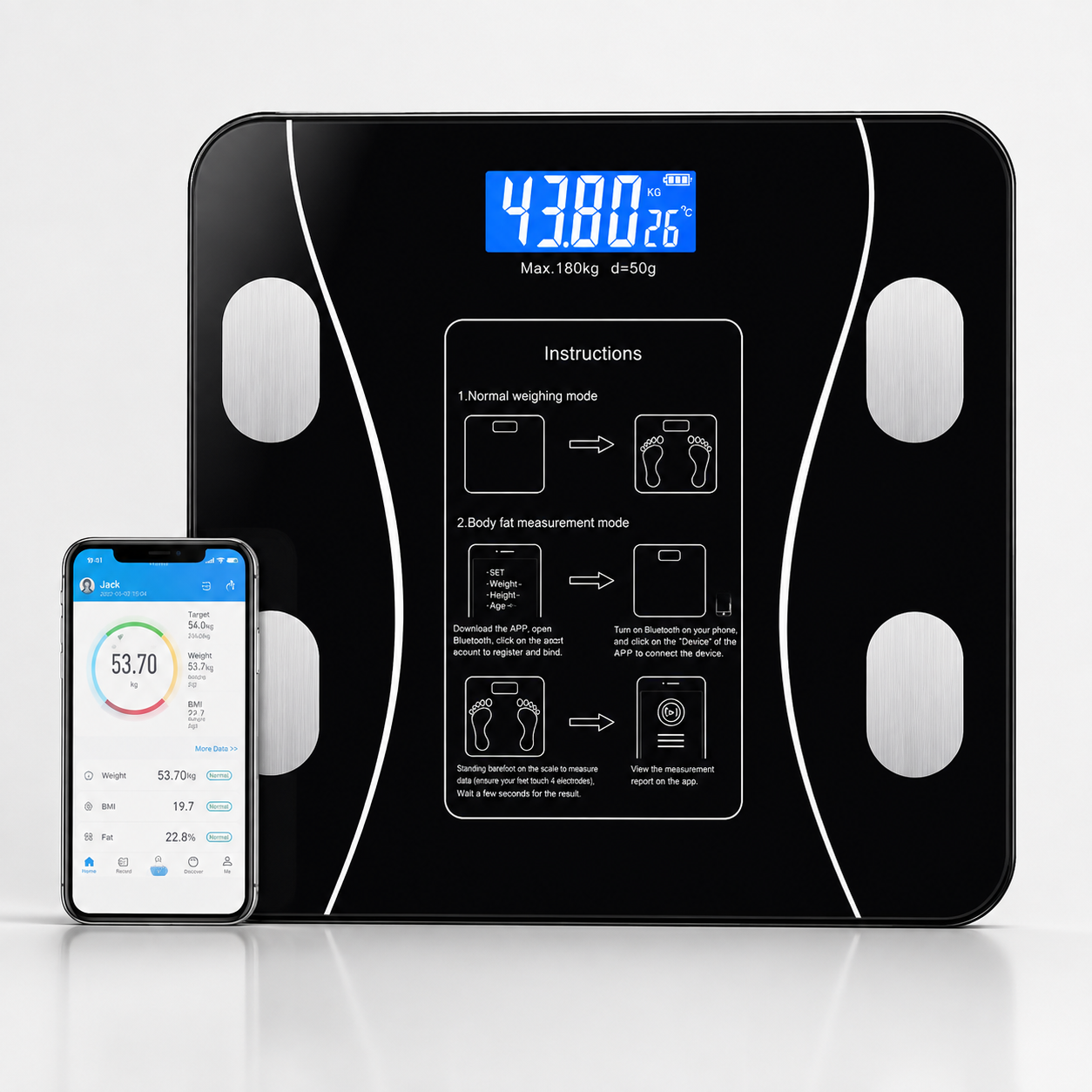 Pesa Digital Inteligente con Análisis Corporal y App
