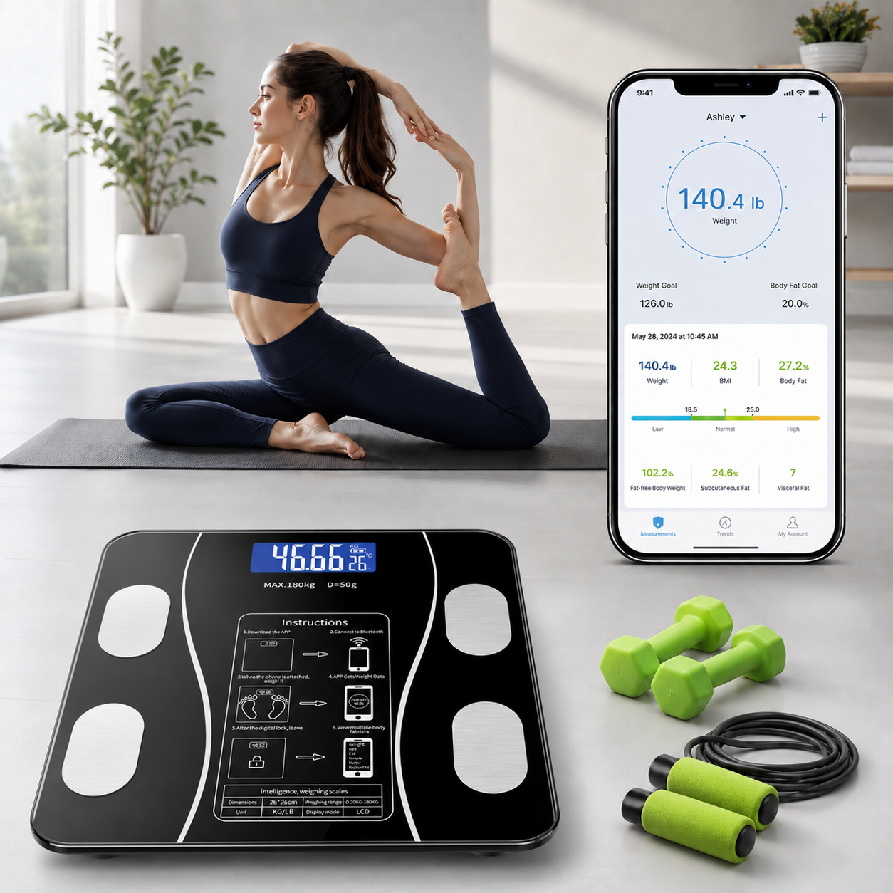 Pesa Digital Inteligente con Análisis Corporal y App