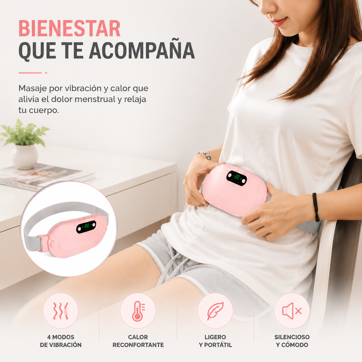 Cinturón Térmico Inalámbrico 2 en 1