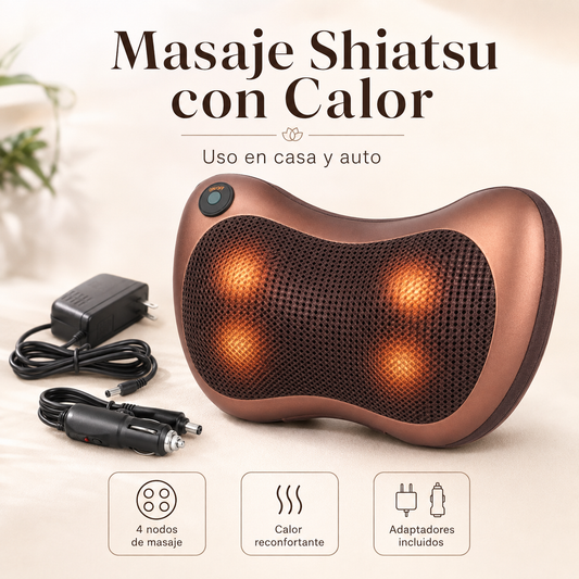 Almohada Masajeadora Shiatsu con Calor