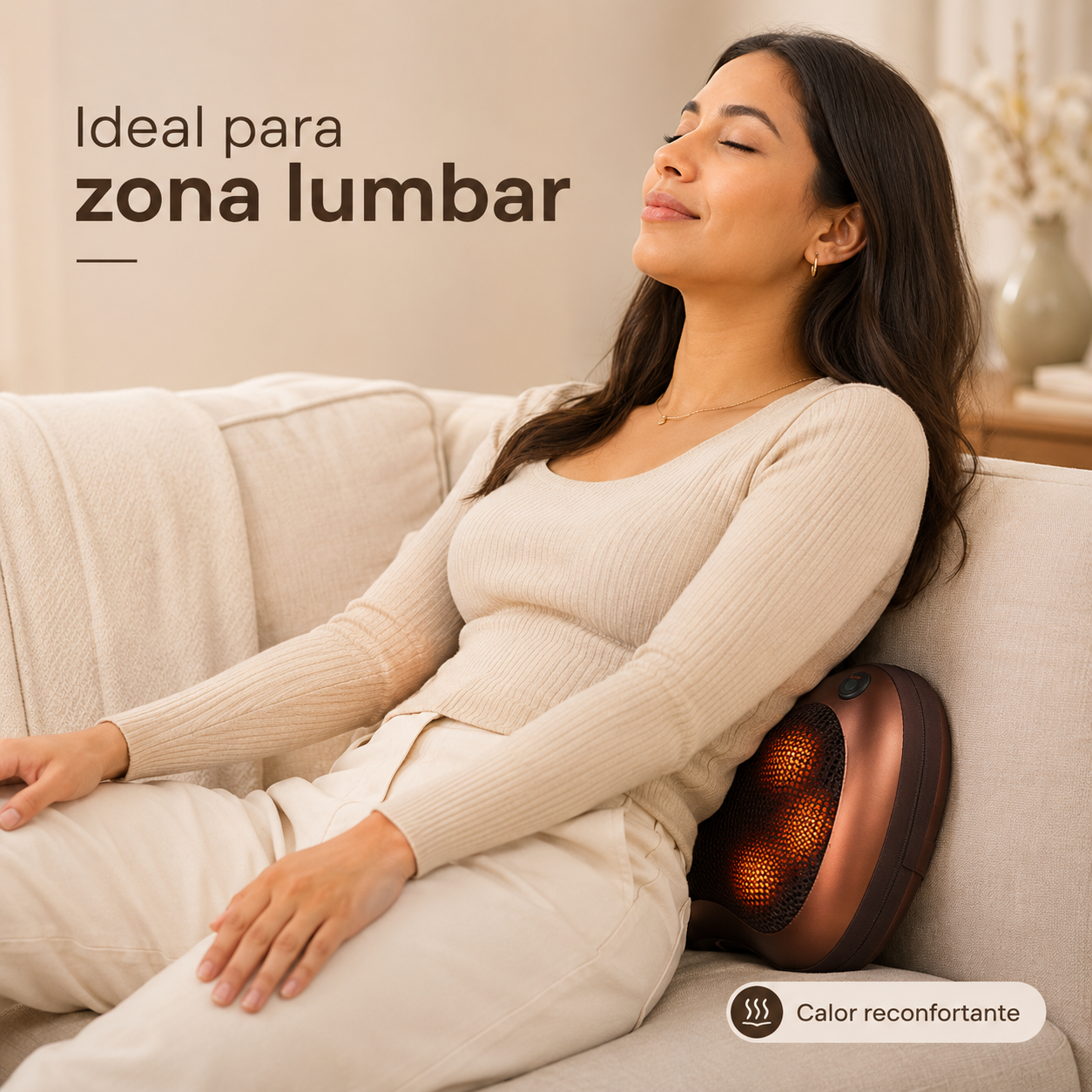 Almohada Masajeadora Shiatsu con Calor