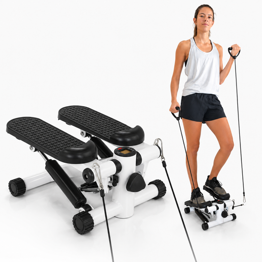 Mini Stepper Escaladora Compacta con Bandas de Resistencia