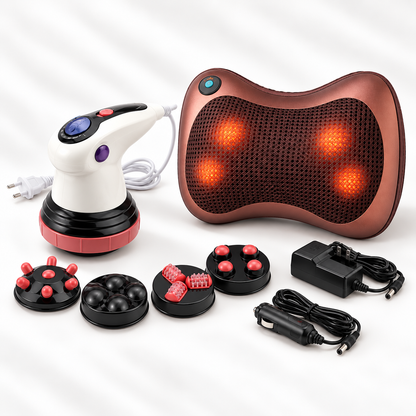 Pack Relax Corporal | Masajeador Infrarrojo + Almohada Shiatsu con Calor