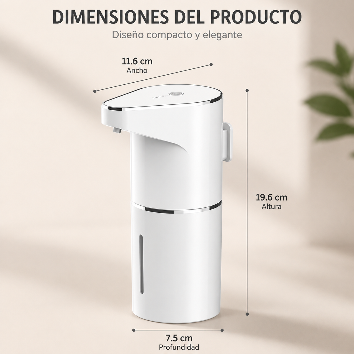 Dispensador de Jabón Automático con Sensor CleanTouch 380 ml