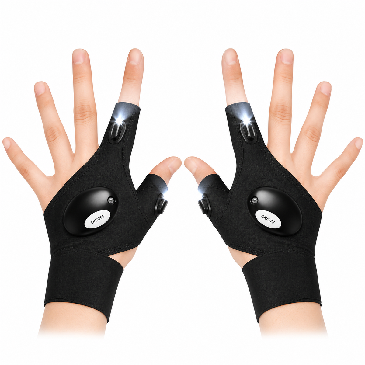 Guantes con Luz LED – Manos Libres para Trabajar en la Oscuridad