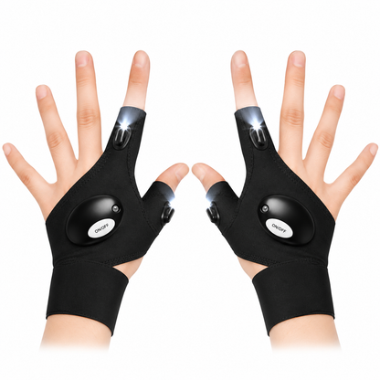 Guantes con Luz LED – Manos Libres para Trabajar en la Oscuridad