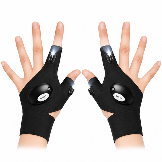 Guantes con Luz LED – Manos Libres para Trabajar en la Oscuridad
