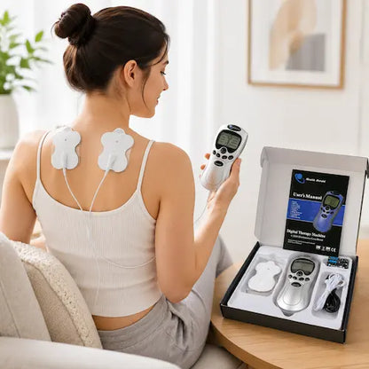 Electroestimulador TENS Digital con 4 Electrodos