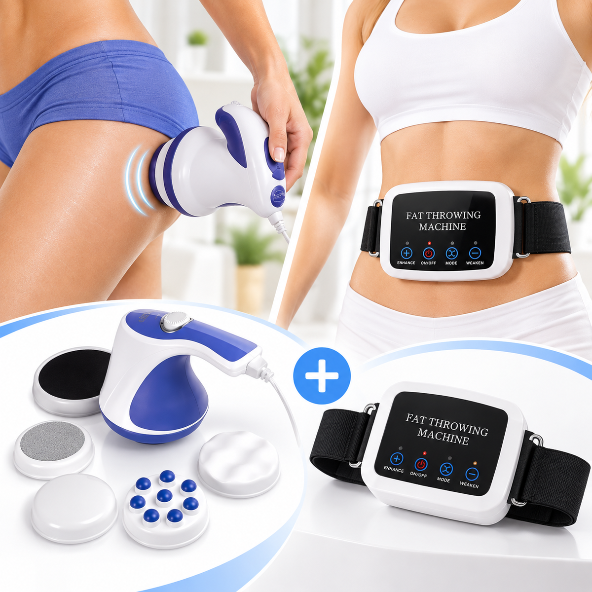 Pack Cuidado Corporal 2 en 1 - Anticelulitis + Masajeador Abdominal