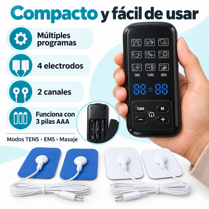 Masajeador Electroestimulador Multifuncional TENS, EMS y Masaje