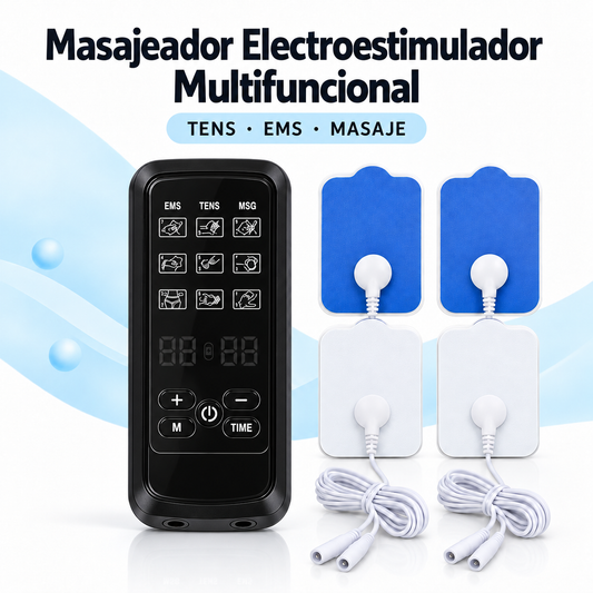 Masajeador Electroestimulador Multifuncional TENS, EMS y Masaje