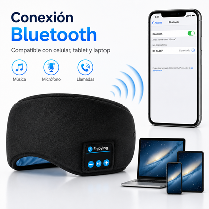 Antifaz Relax Sleep Bluetooth con Audífonos Integrados